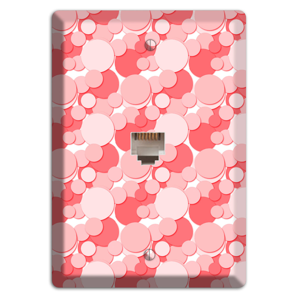 Multi Pink Bubble Dots Phone Wallplate