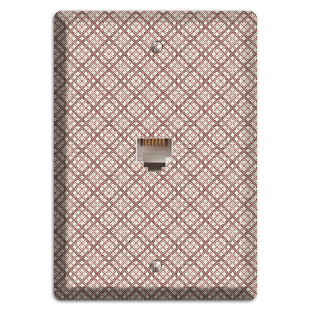 Light Brown and Beige Diamonds Phone Wallplate