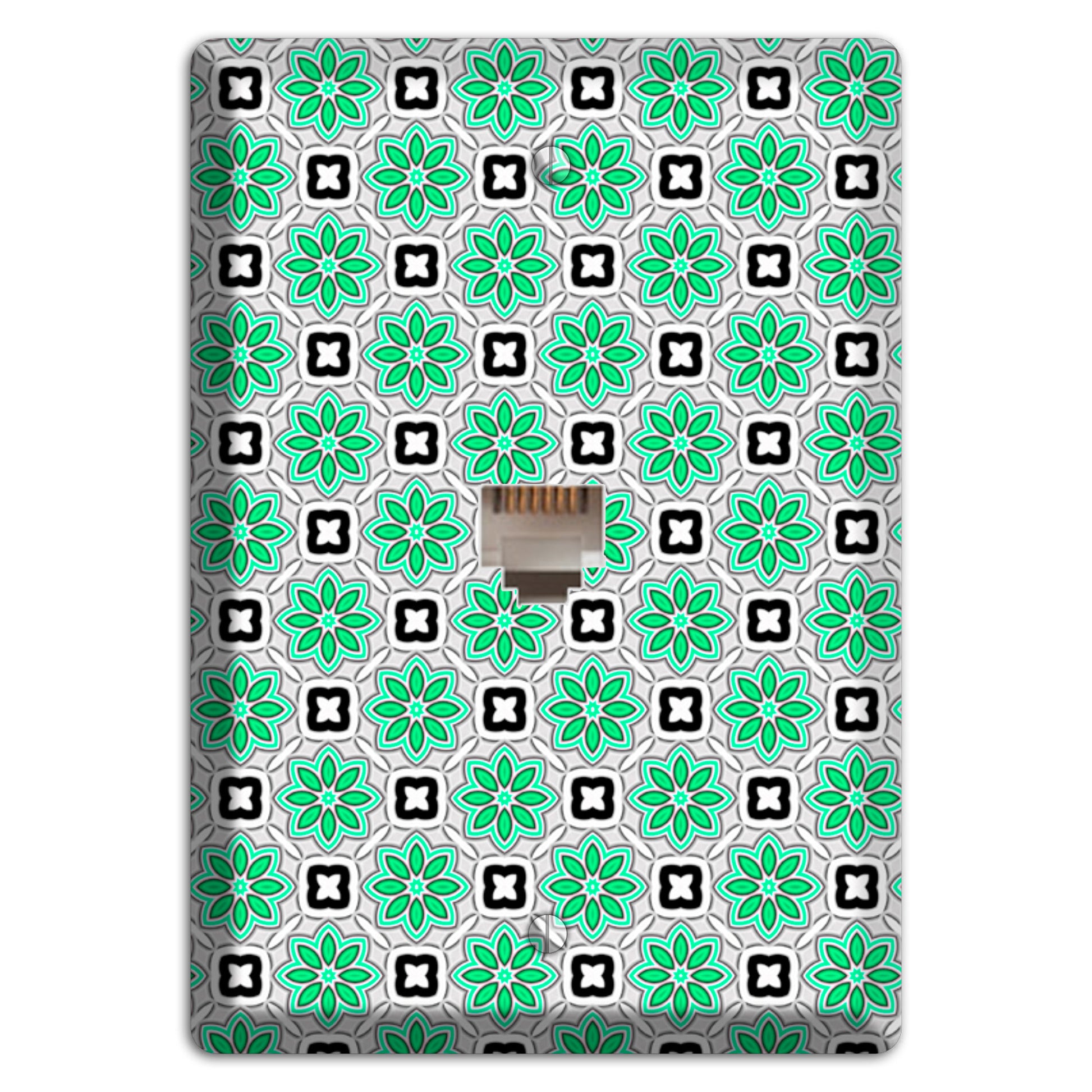 Green Foulard 6 Phone Wallplate