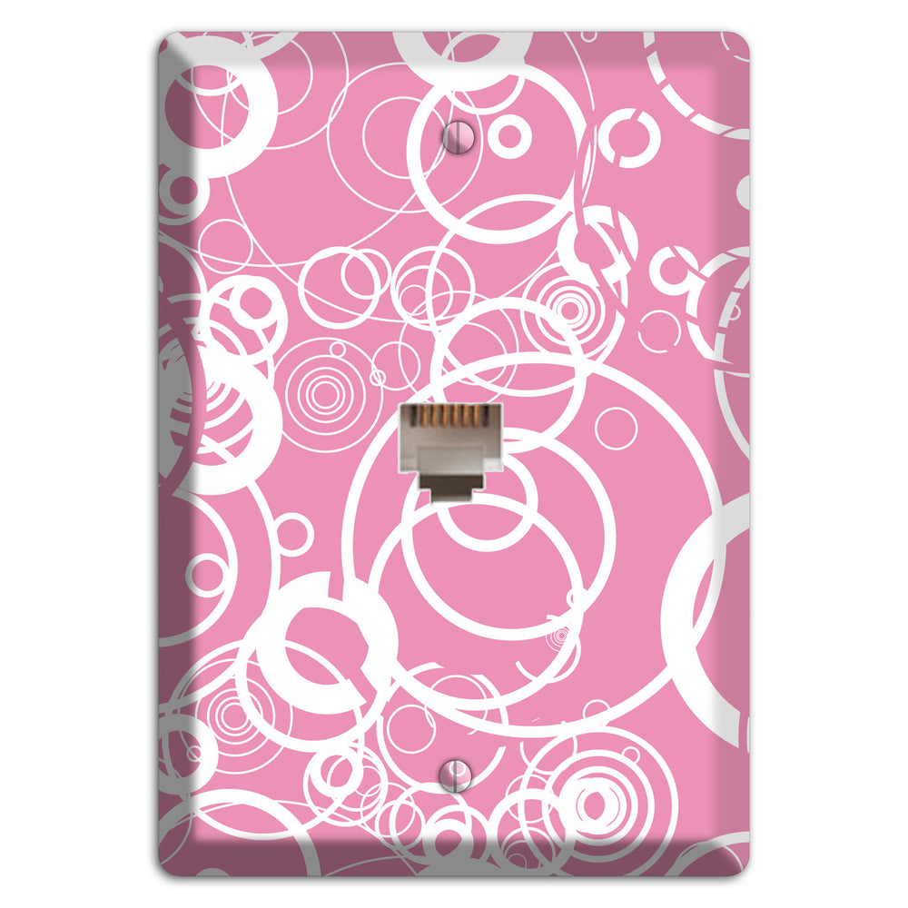 Light Pink Circles Phone Wallplate