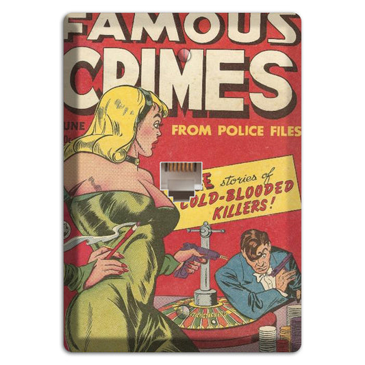 Famous Crimes Vintage Comics Phone Wallplate