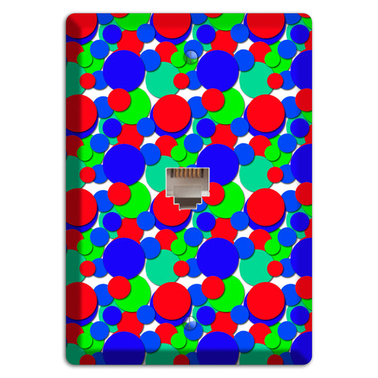 Red Blue Green Bubble Dots Phone Wallplate