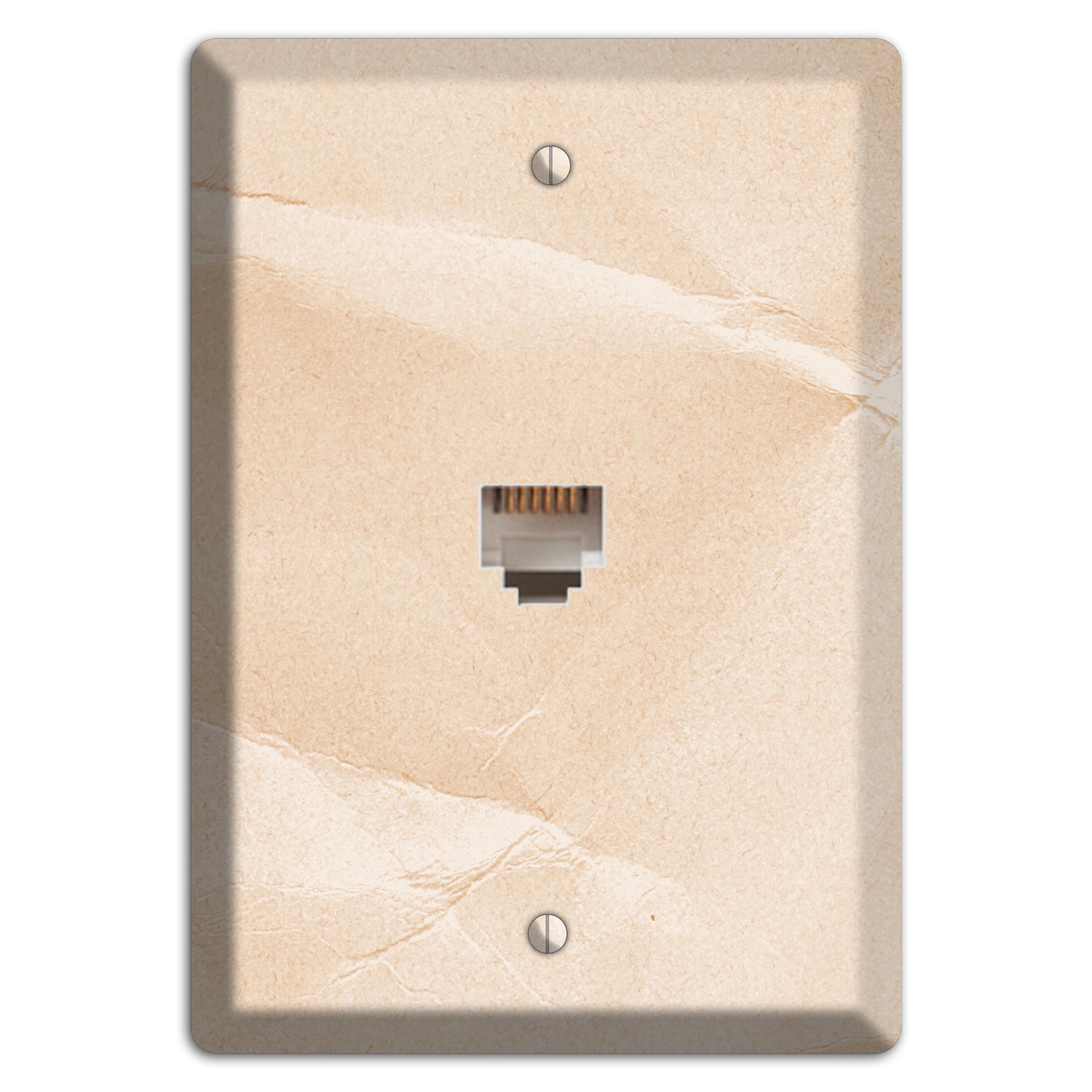 Almond Neutral Texture Phone Wallplate