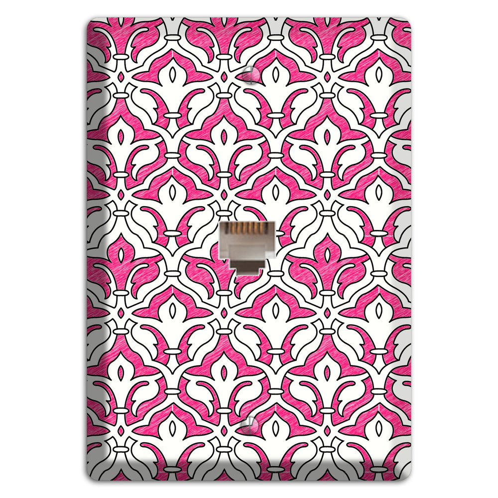 Pink Scallop Tapestry Phone Wallplate