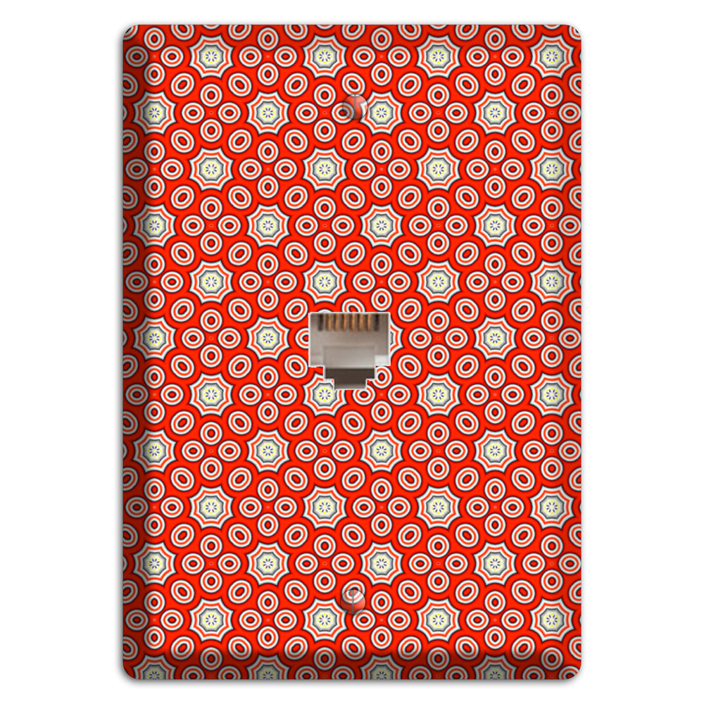 Red Foulard 3 Phone Wallplate