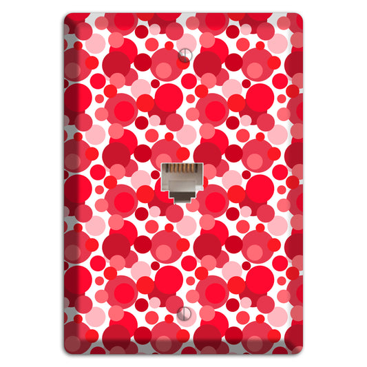 Multi Red Bubble Dots Phone Wallplate