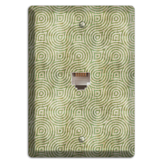 Light Green Swirl Phone Wallplate