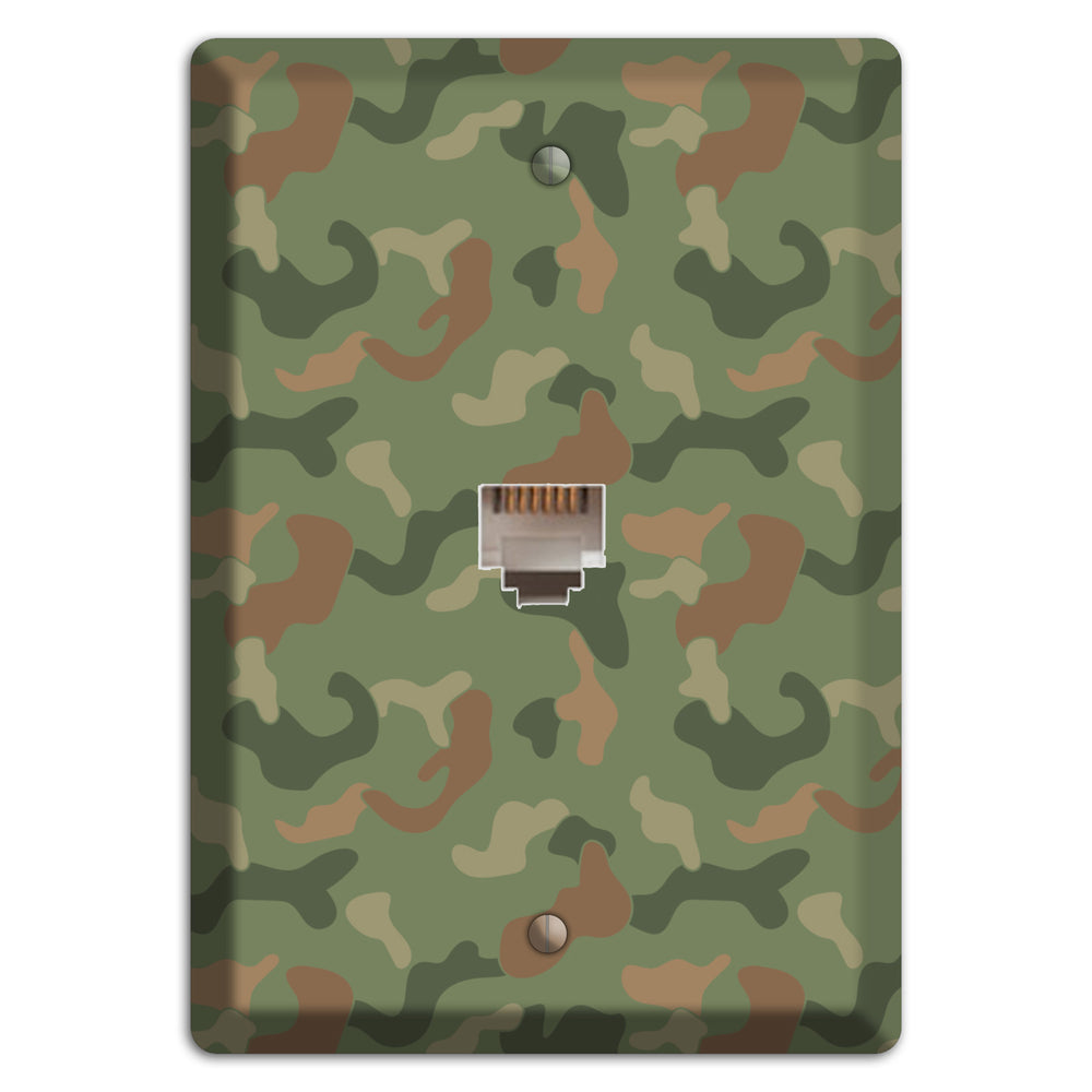 Jungle Green Camo Phone Wallplate
