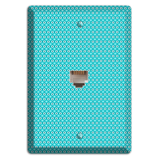 Turquoise Tiny Double Scallop Phone Wallplate