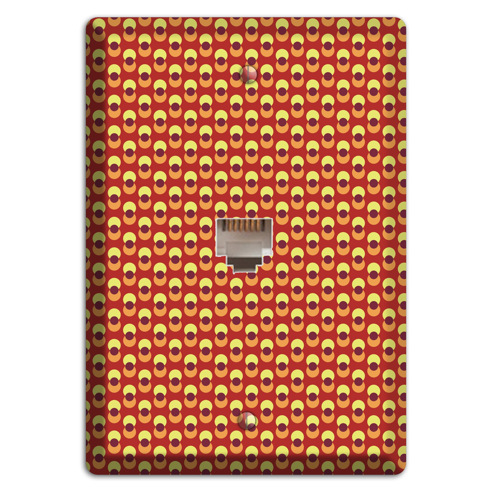 Red Overlain Dots Phone Wallplate