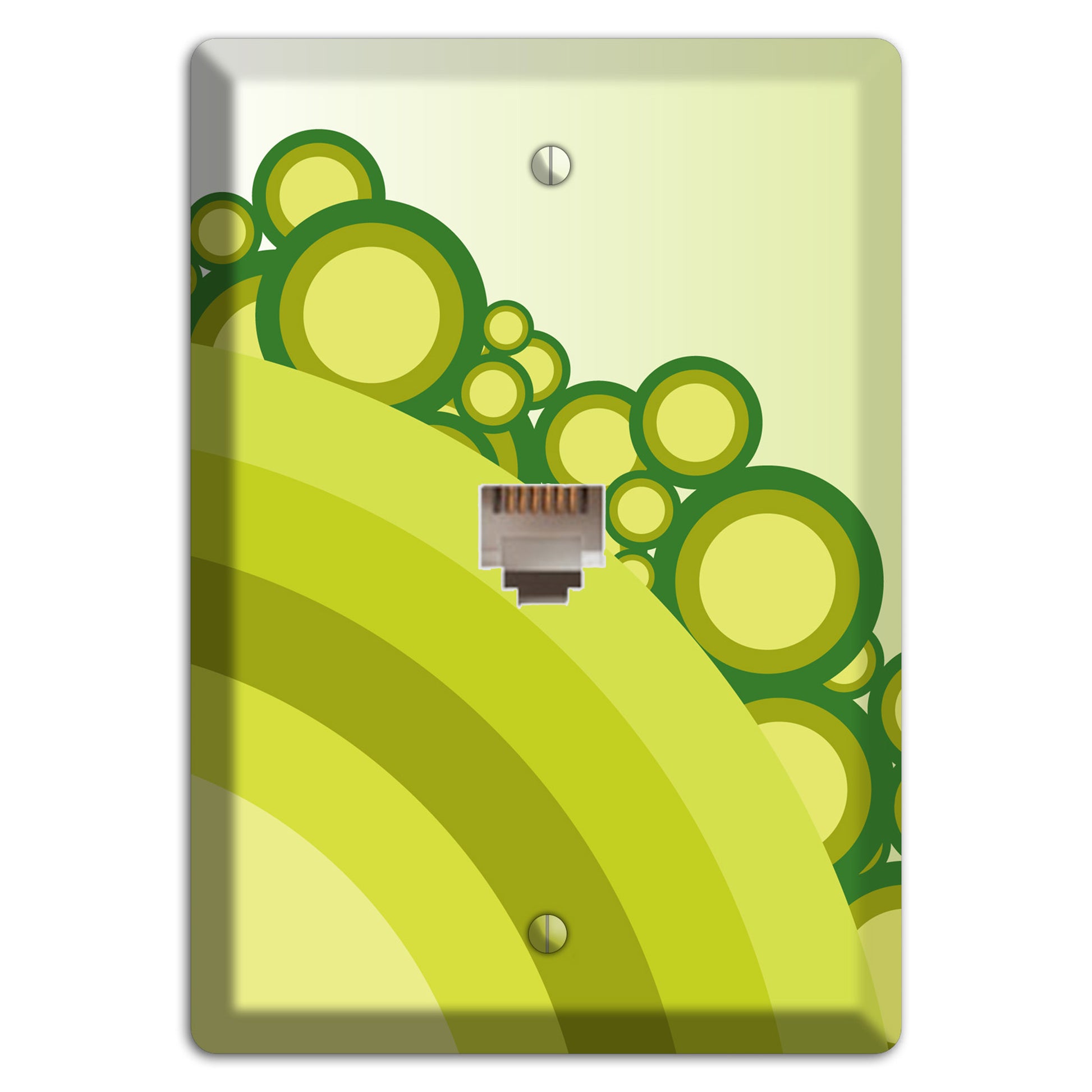 Green Rainbow Dots Phone Wallplate
