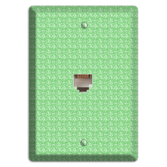 Green Pattern Phone Wallplate