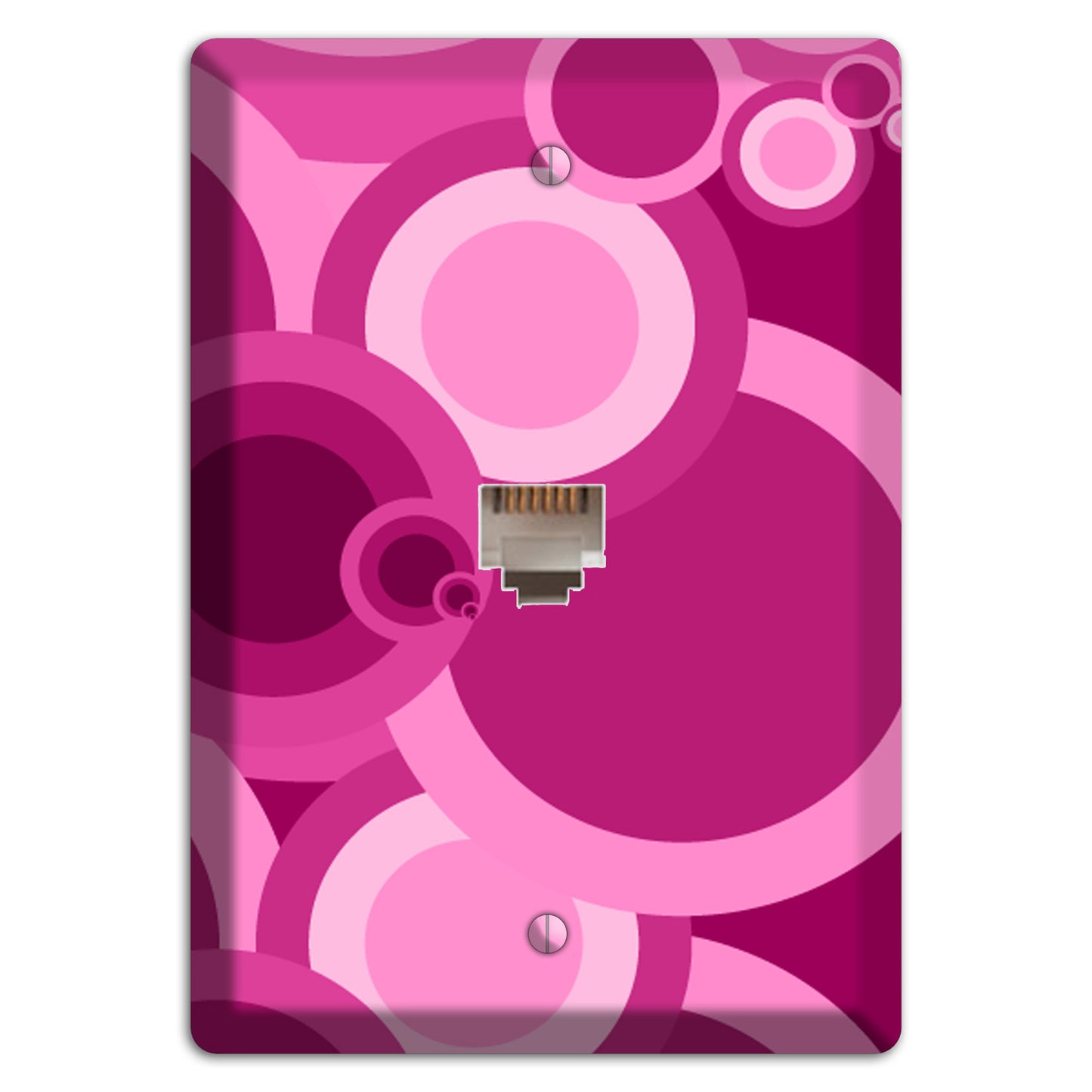 Pink and Fuschia Circles Phone Wallplate