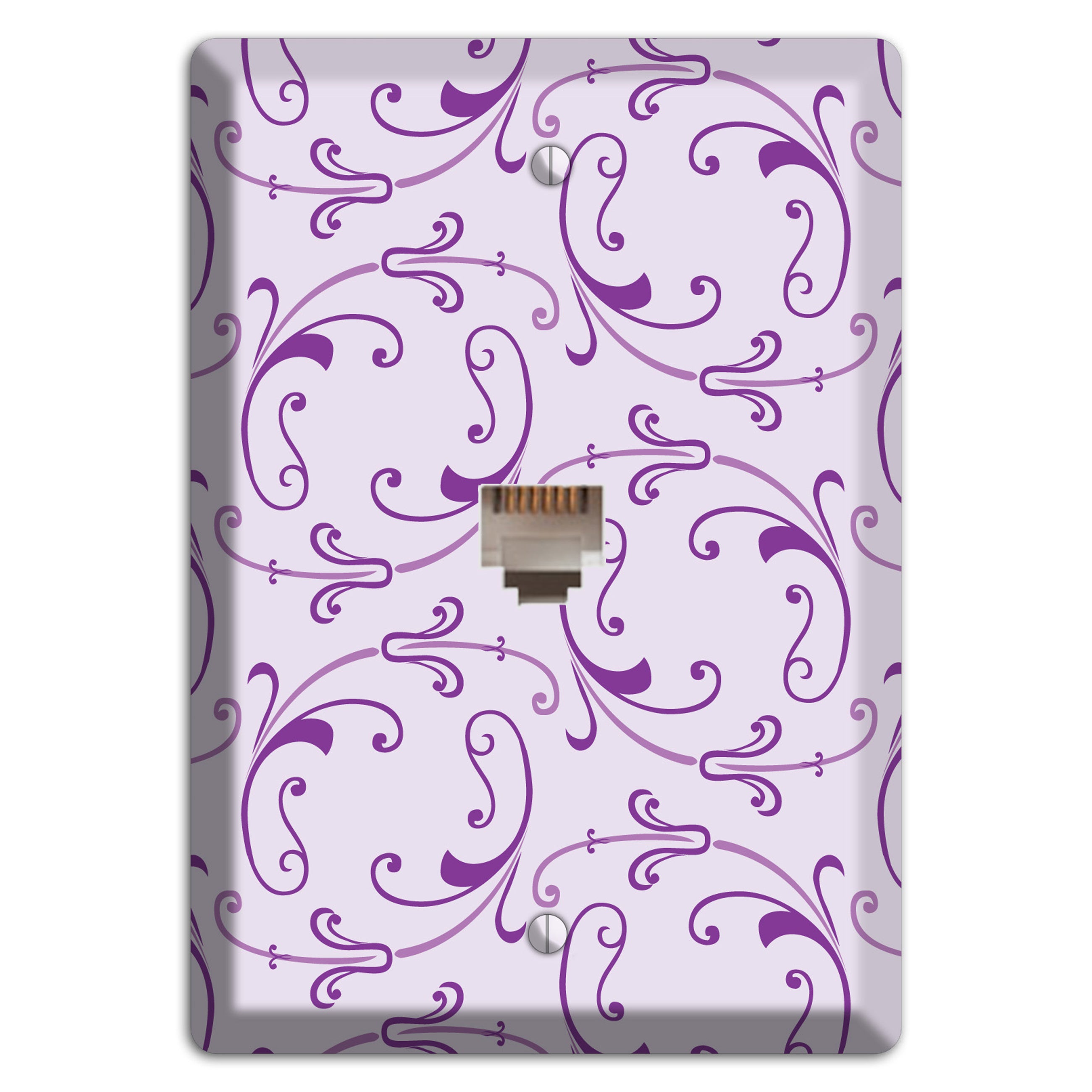 Lilac Victorian Sprig Phone Wallplate