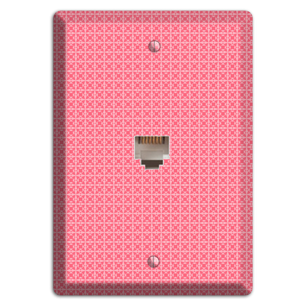Multi Pink Tiled Arabesque Phone Wallplate
