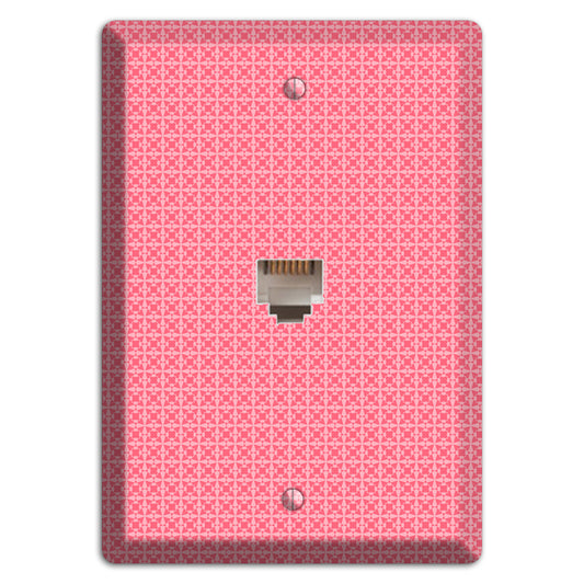 Multi Pink Tiled Arabesque Phone Wallplate
