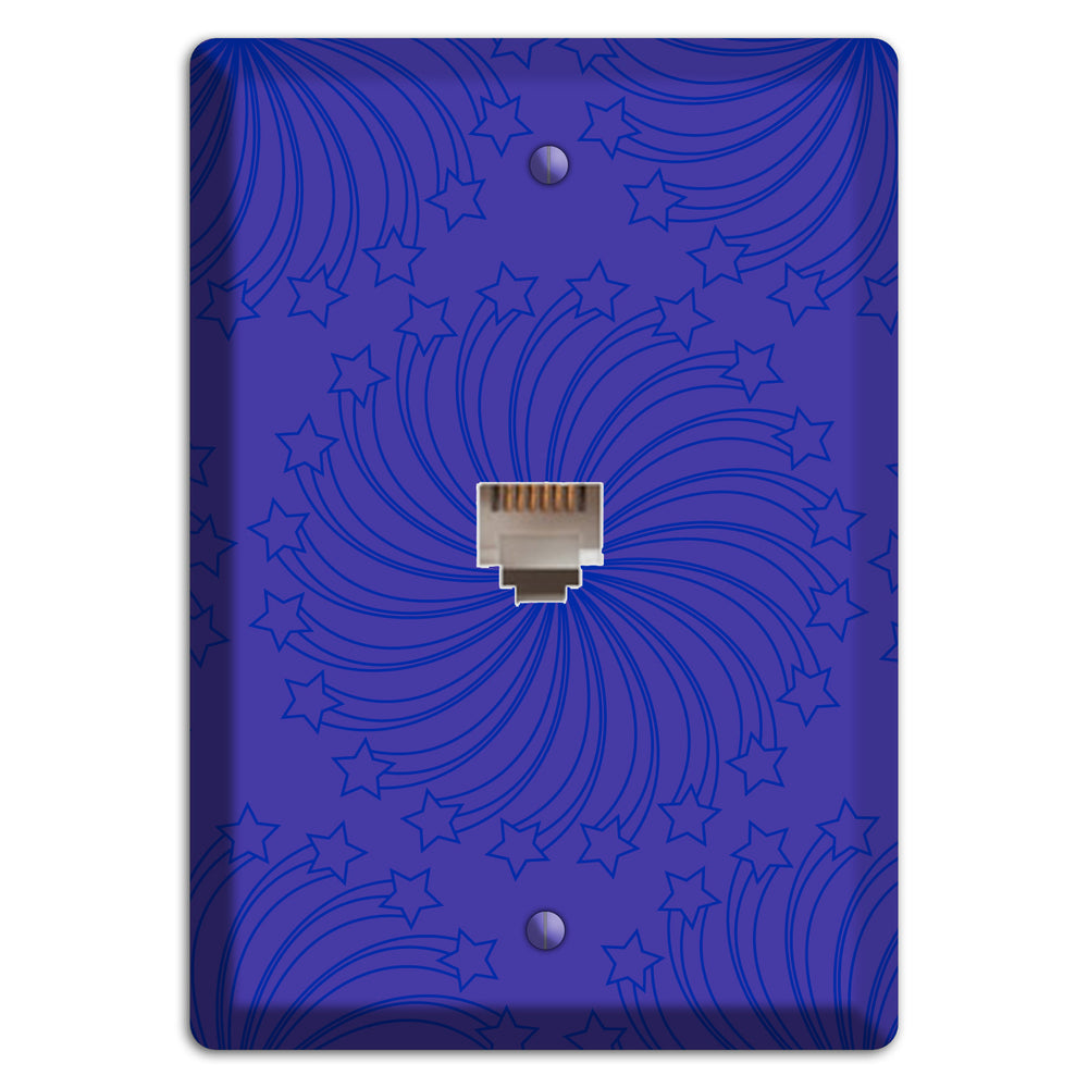 Multi Purple Star Swirl Phone Wallplate