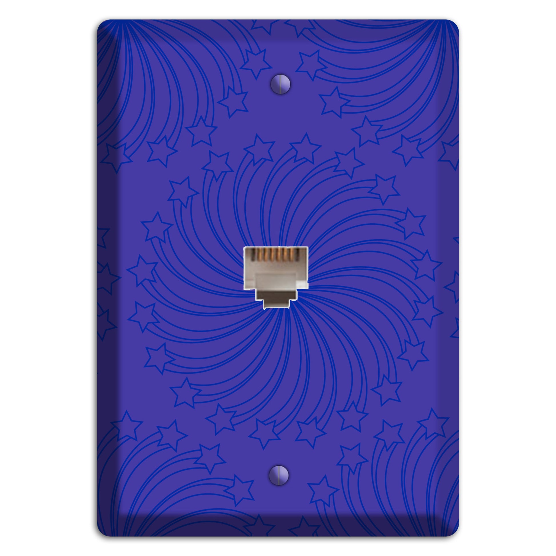 Multi Purple Star Swirl Phone Wallplate