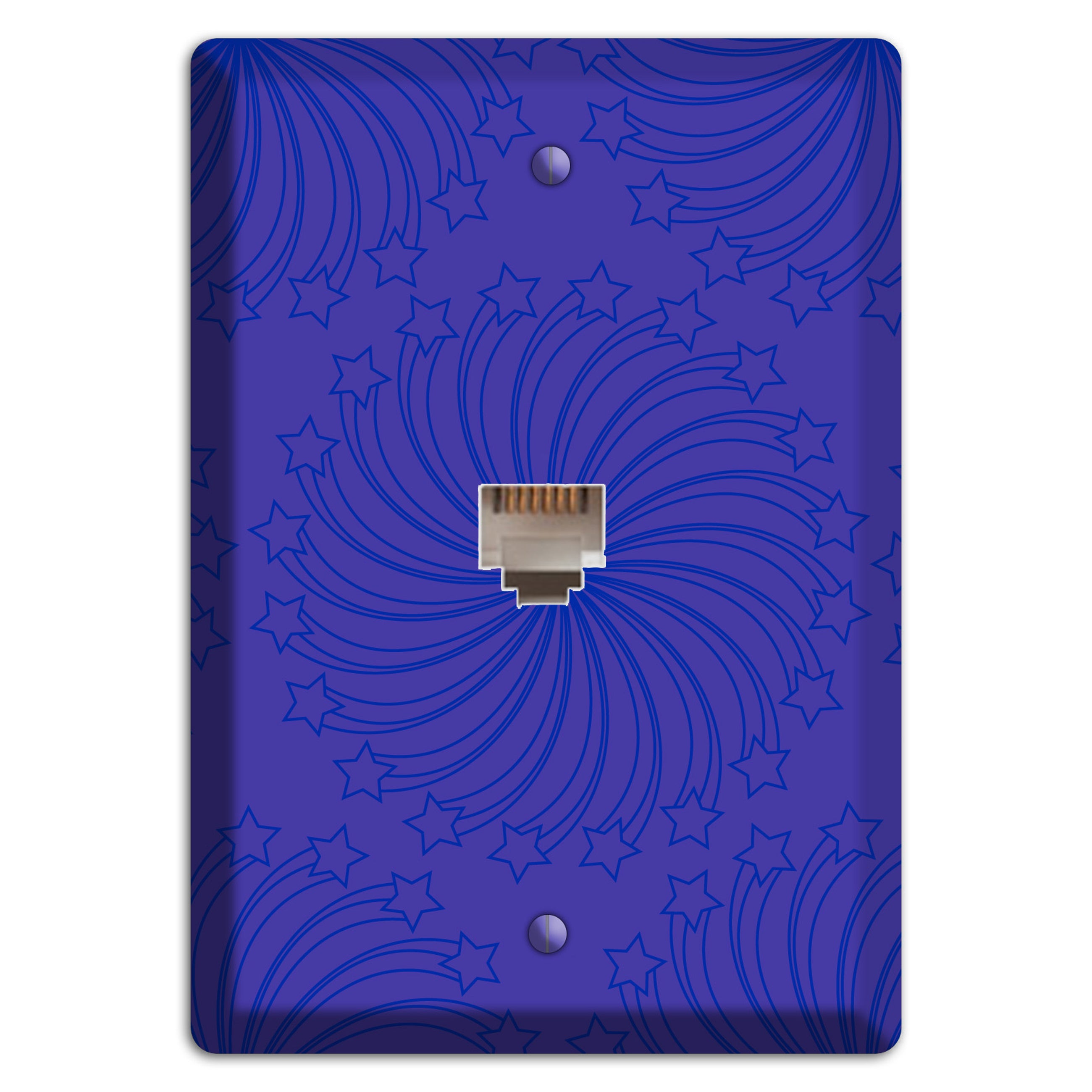 Multi Purple Star Swirl Phone Wallplate