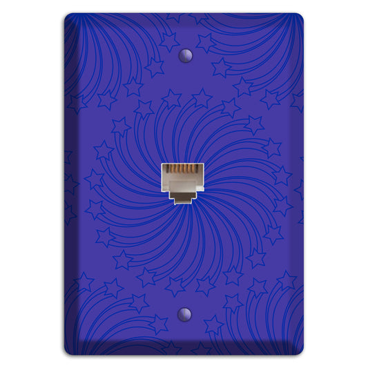 Multi Purple Star Swirl Phone Wallplate