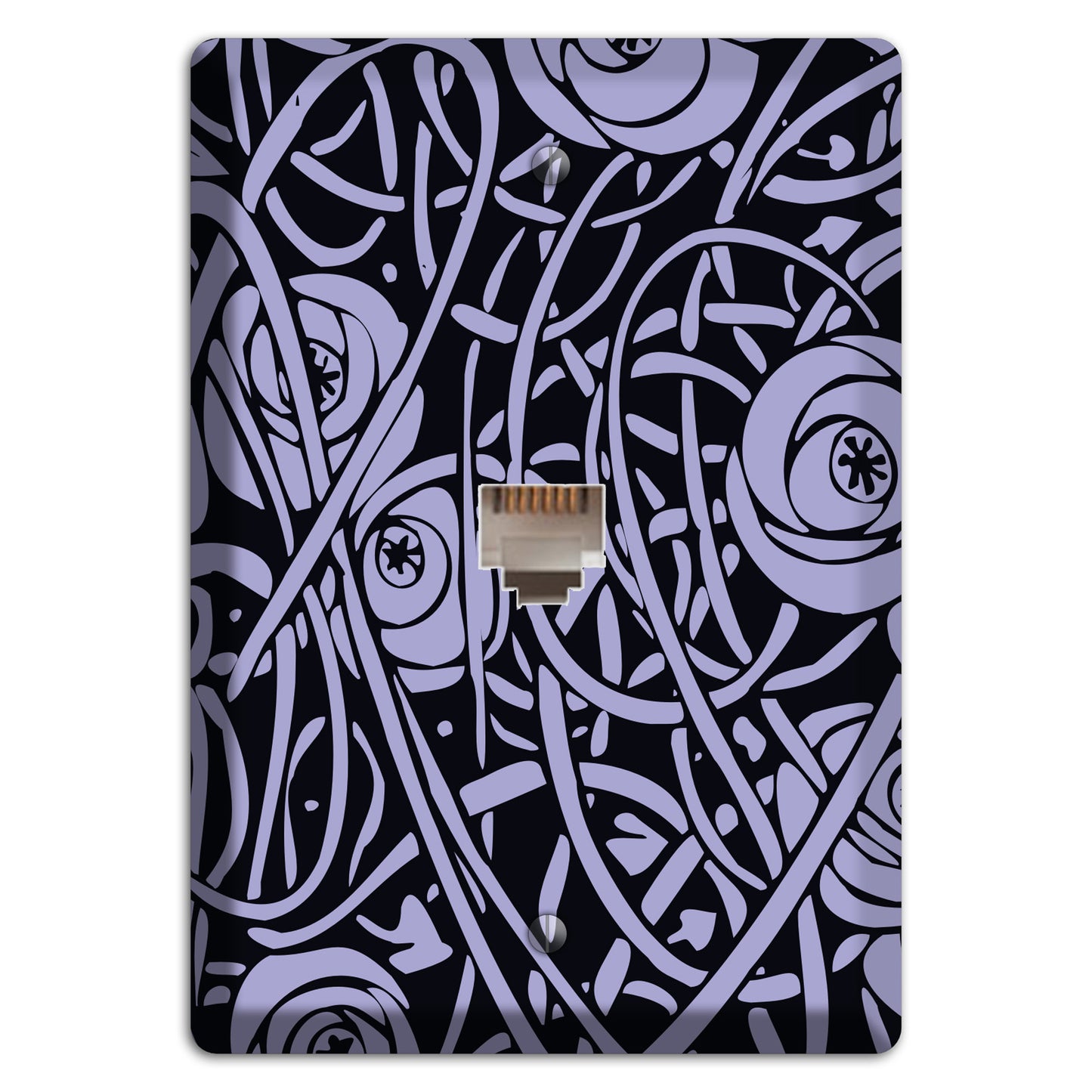 Lilac Deco Floral Phone Wallplate