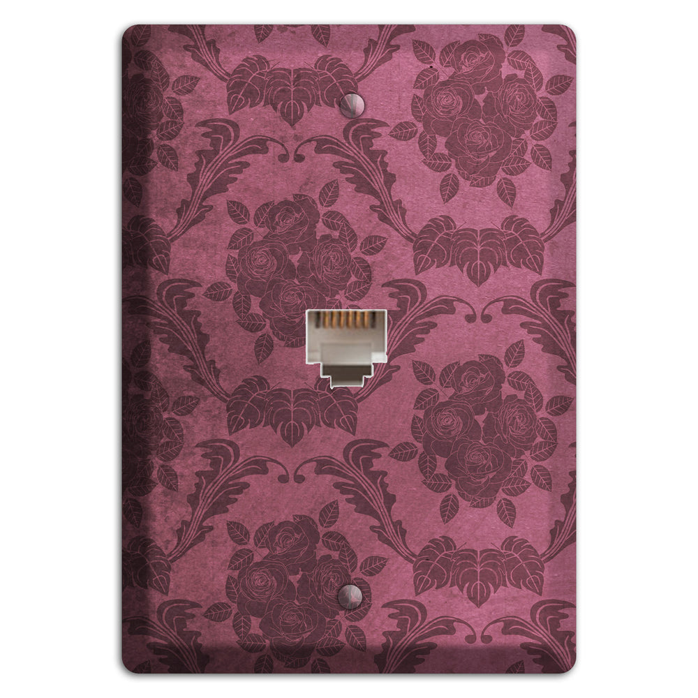 Turkish Rose Vintage Rose Damask Phone Wallplate