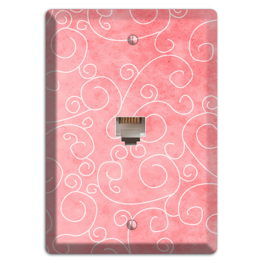 Azalea Soft Coral Phone Wallplate