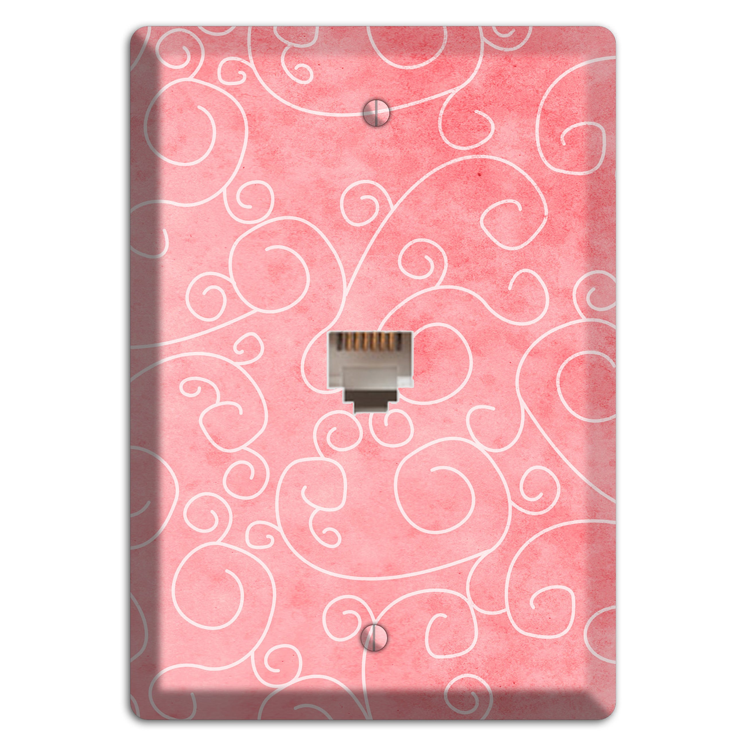Azalea Soft Coral Phone Wallplate