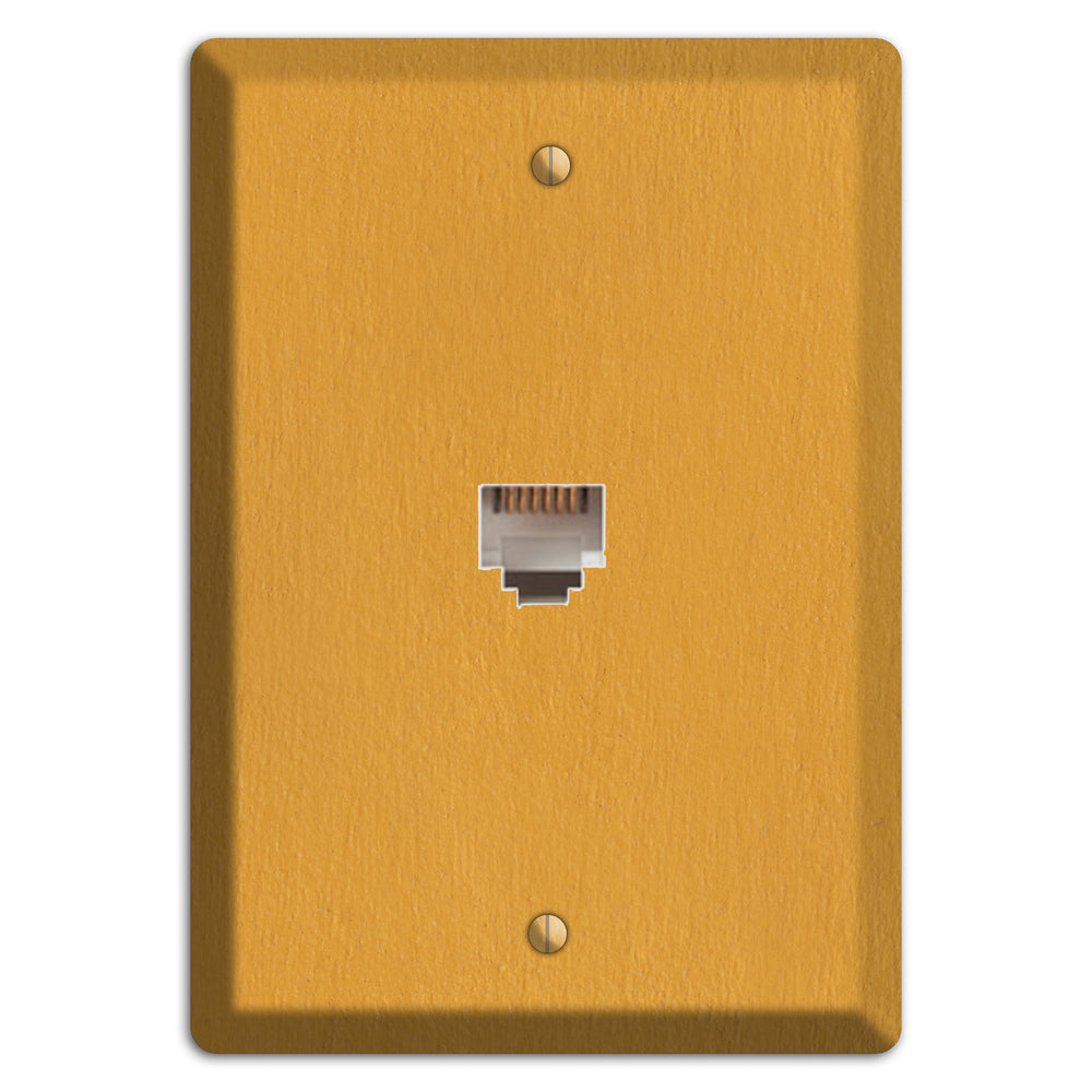 Stucco Yellow Phone Wallplate