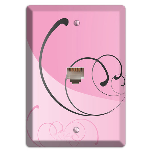 Pink Swoop Phone Wallplate