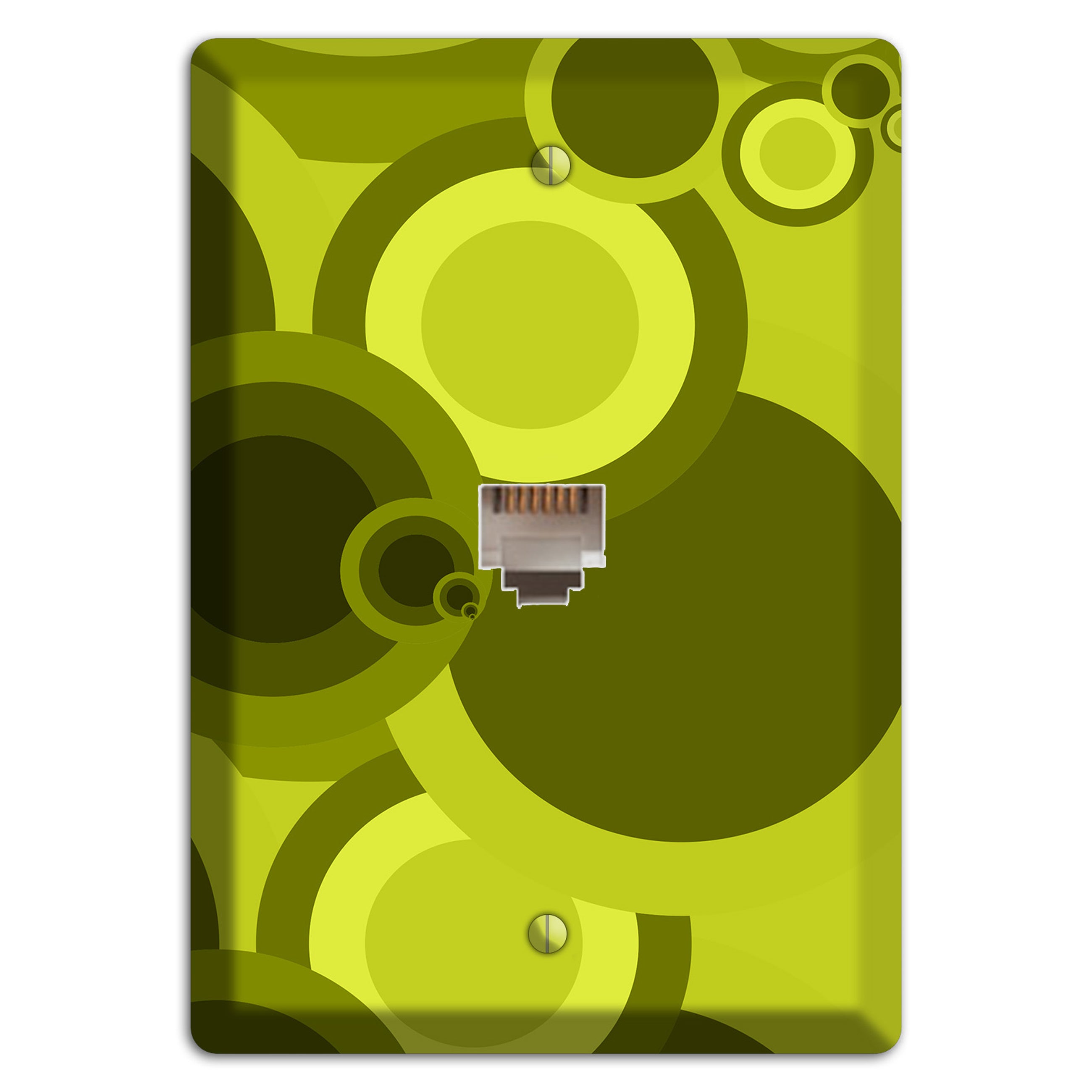 Green Circles Phone Wallplate