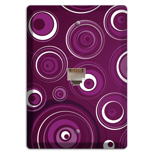 Purple Circles 2 Phone Wallplate