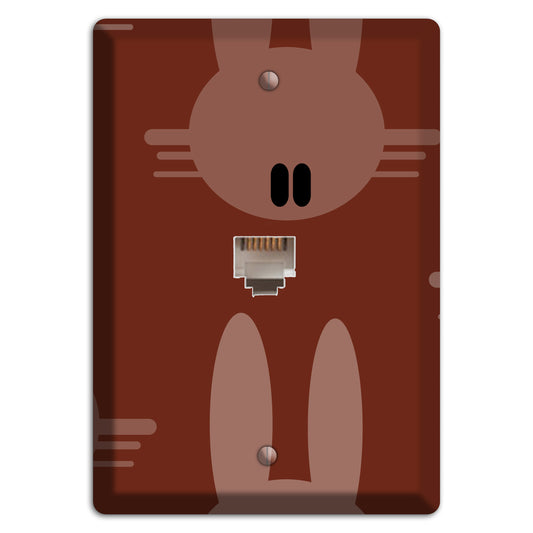 Maroon Bunny Phone Wallplate