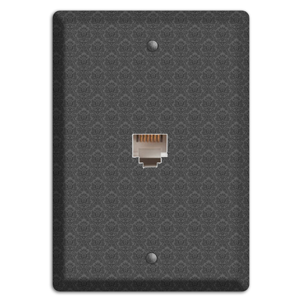 Dark Grey Cartouche Phone Wallplate