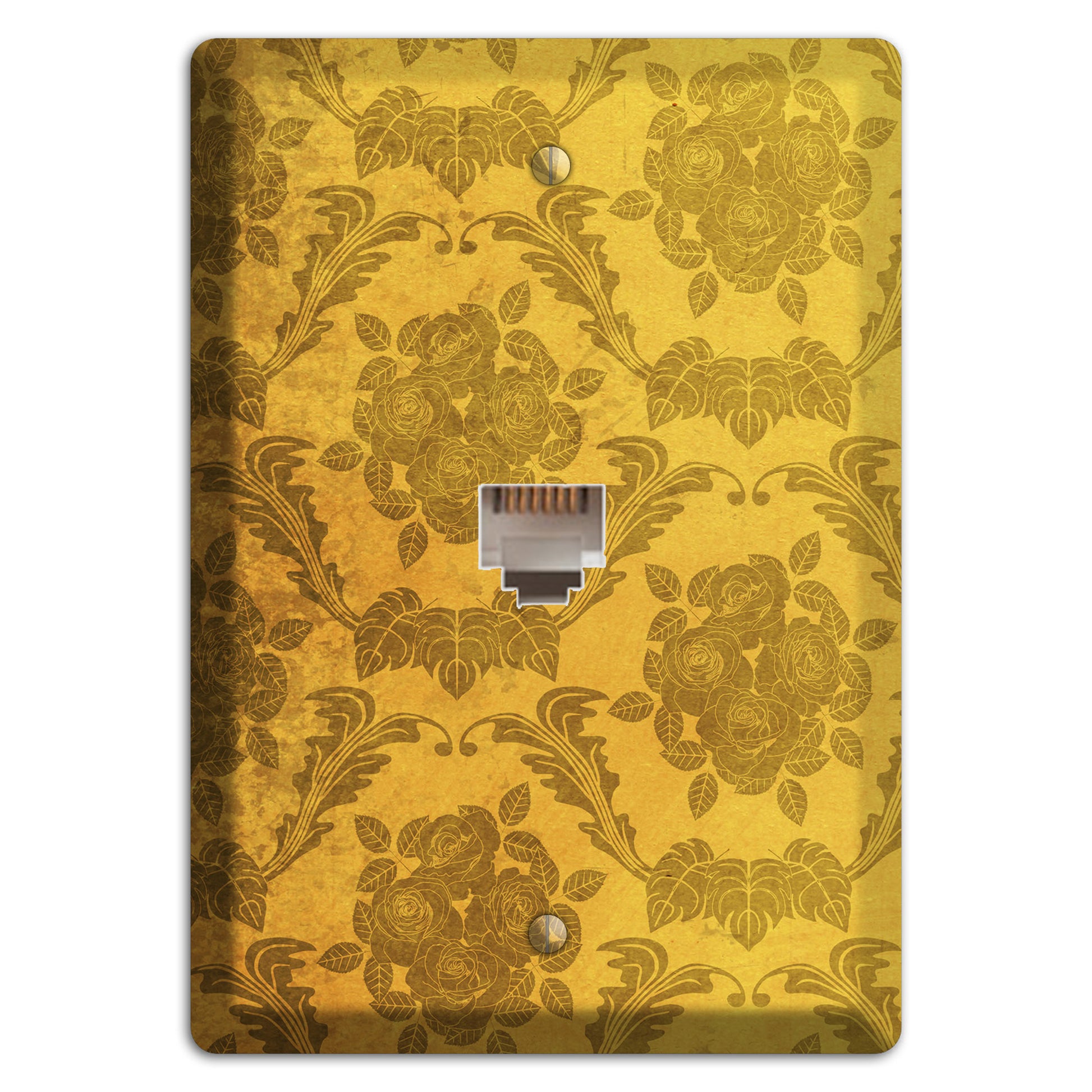 Tusock Vintage Rose Damask Phone Wallplate