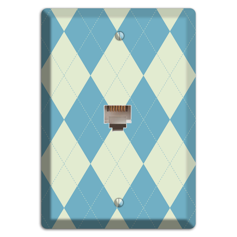 Mustard and Black Plaid Phone Wallplate