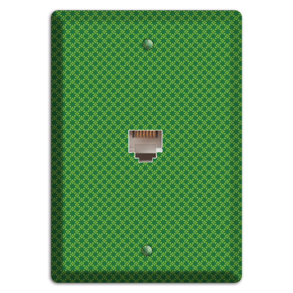 Multi Green Tiny Checked Foulard Phone Wallplate