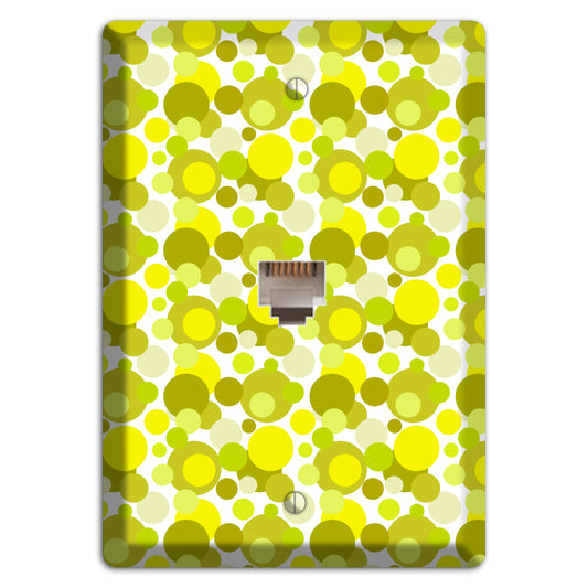 Multi Olive Bubble Dots Phone Wallplate