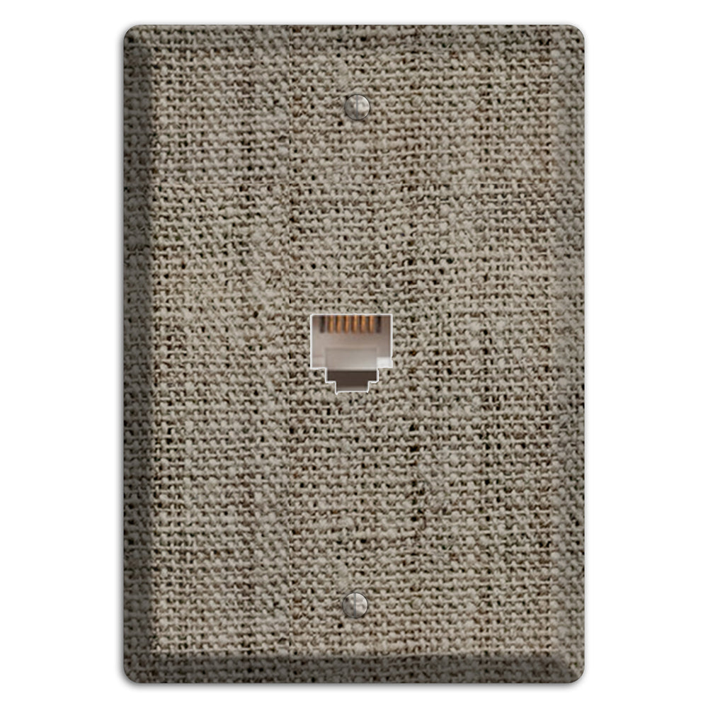 Makara Burlap Phone Wallplate
