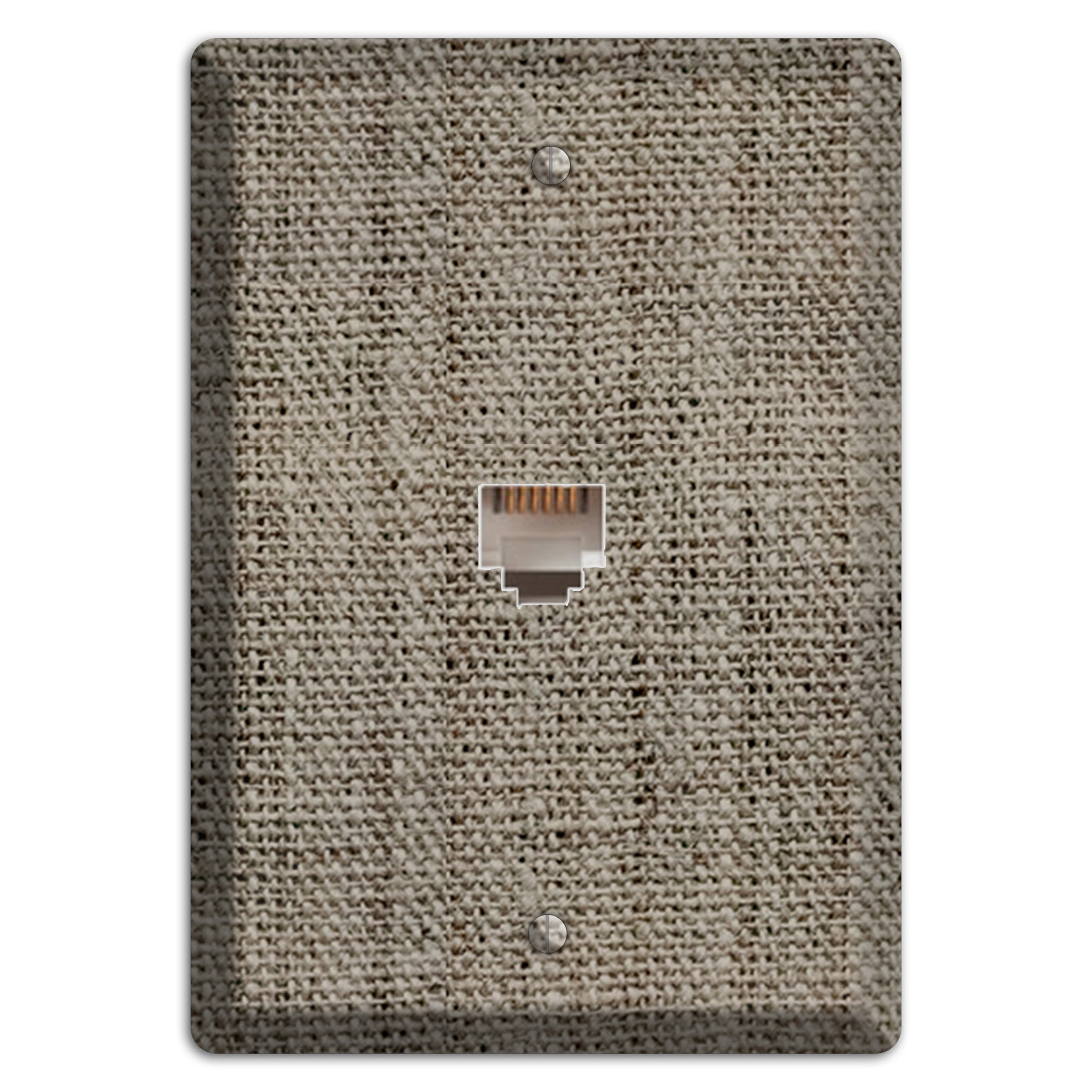 Makara Burlap Phone Wallplate