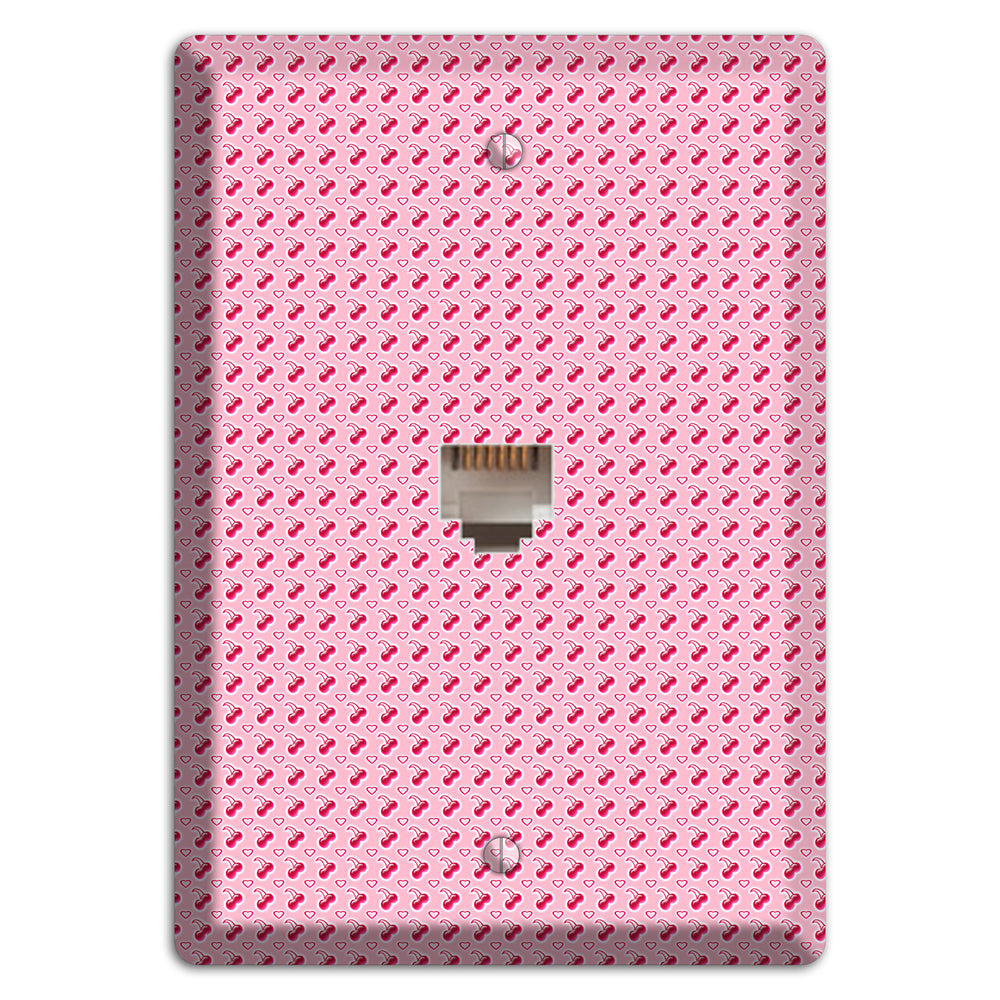 Pink with Cherries Phone Wallplate