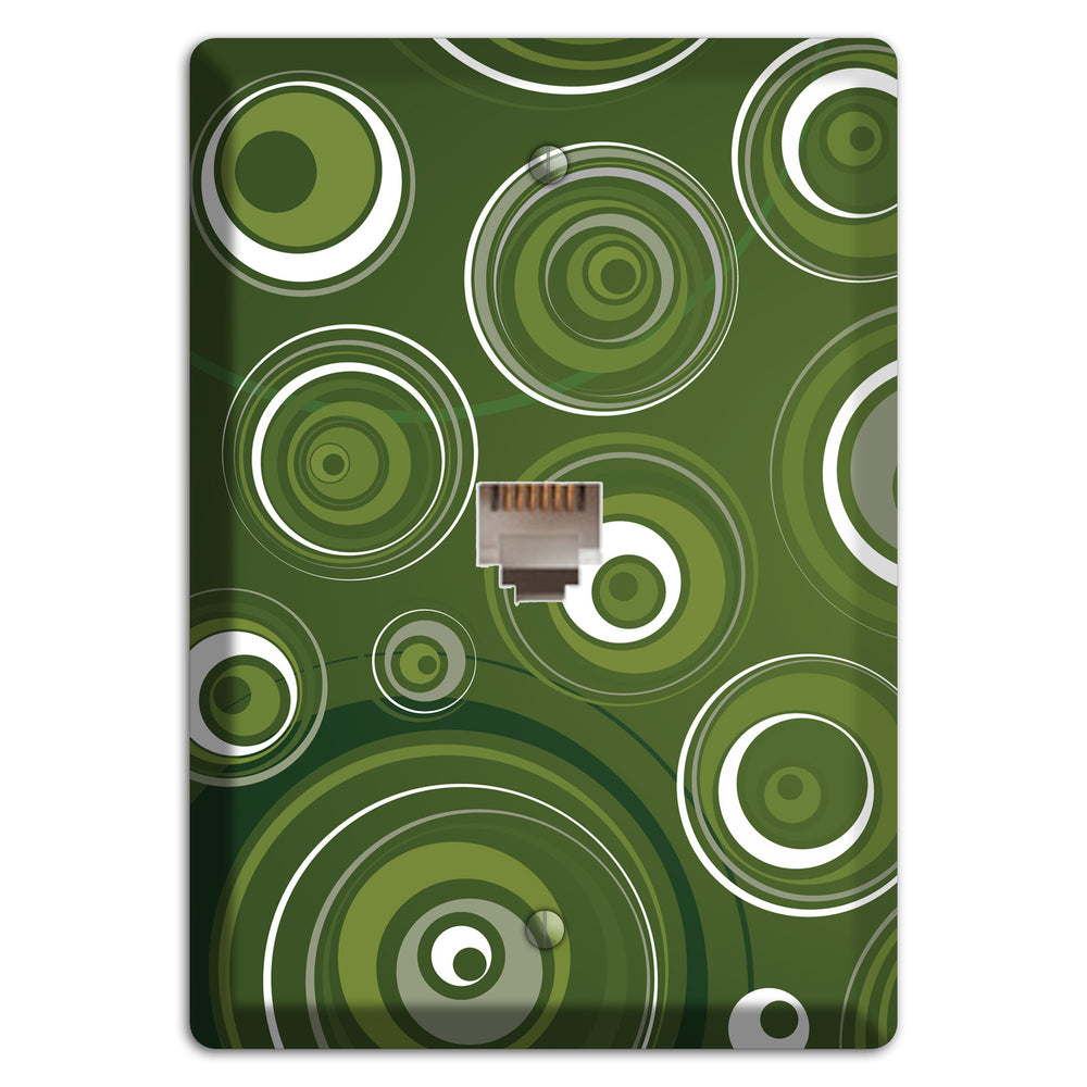 Green Circles Phone Wallplate