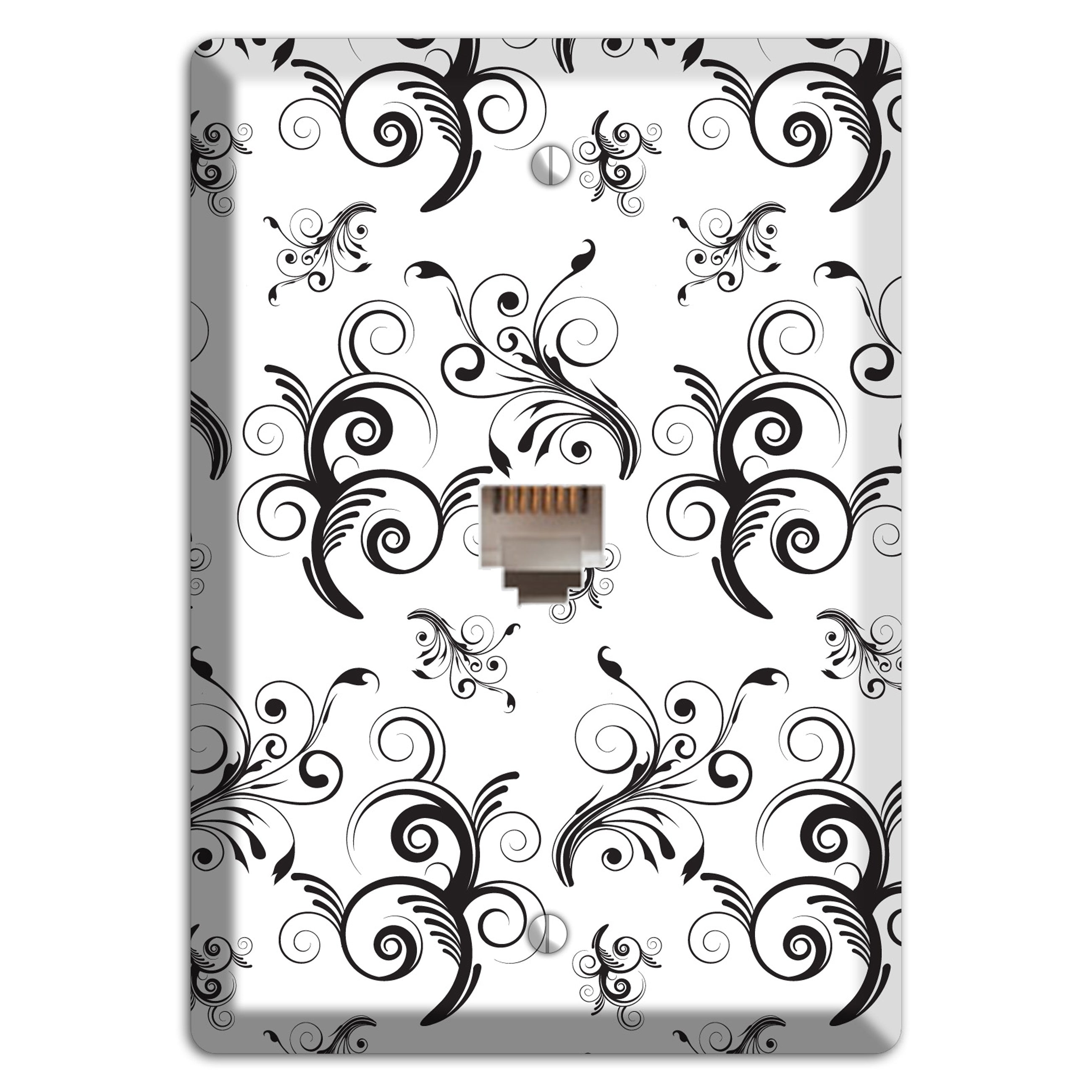 Scrolled Toile Phone Wallplate