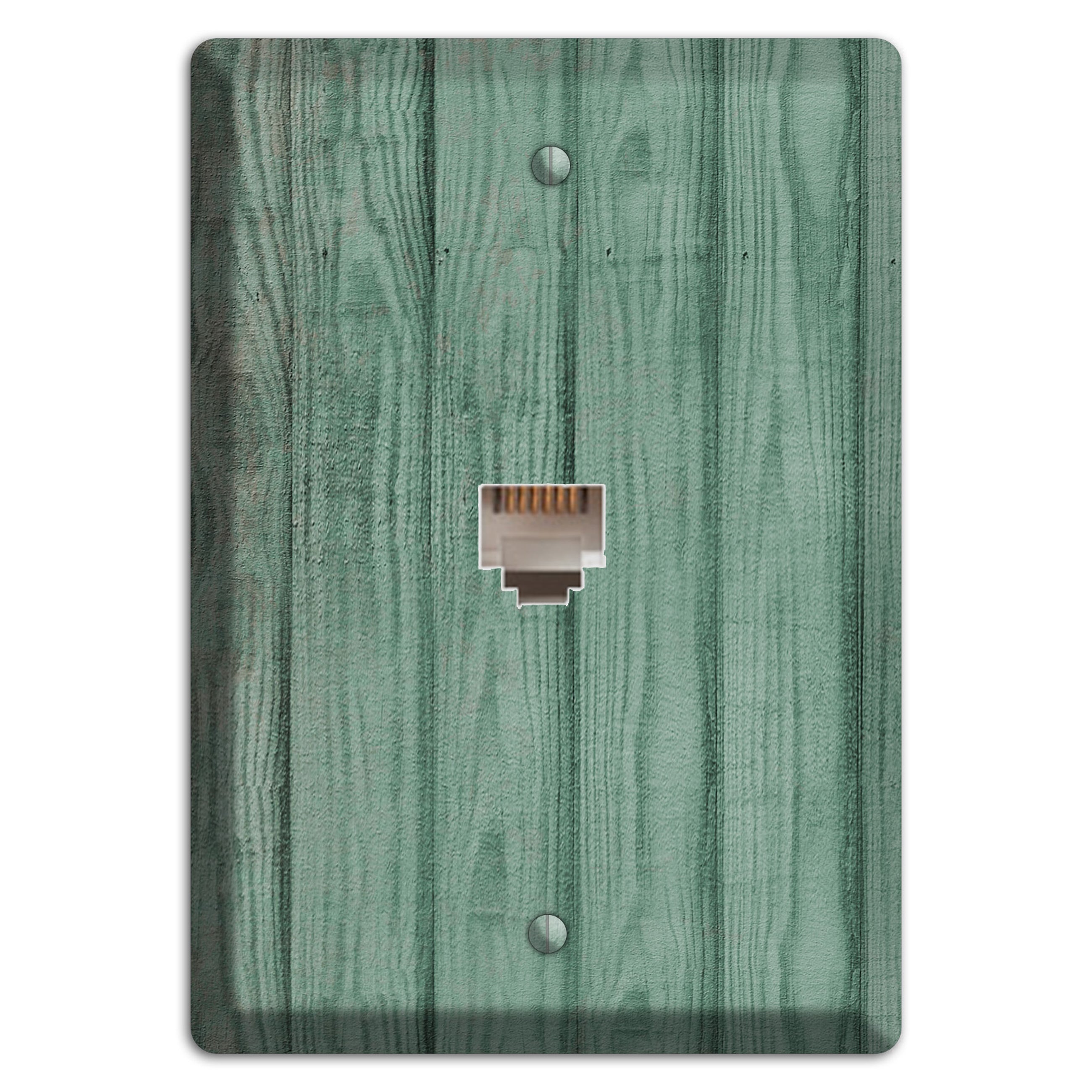 Laurel Weathered Wood Phone Wallplate