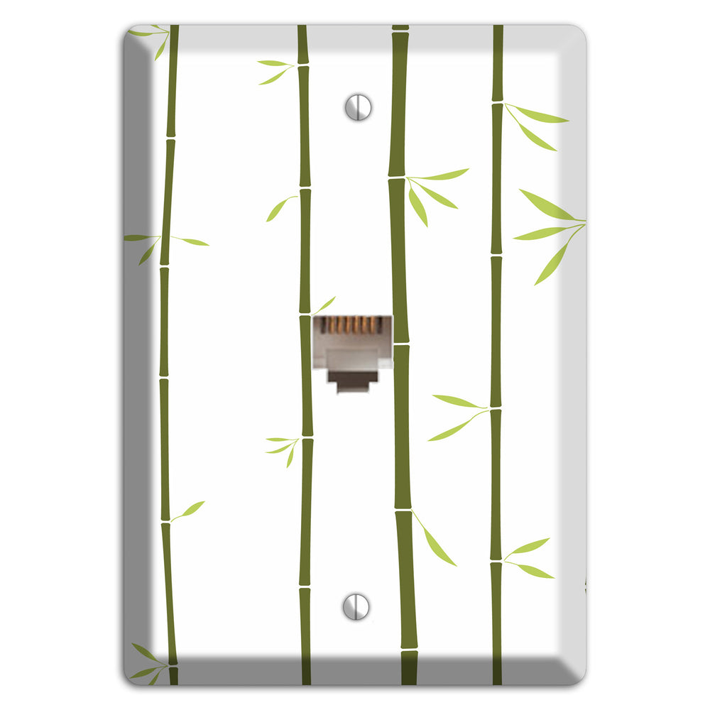 Green Bamboo Phone Wallplate