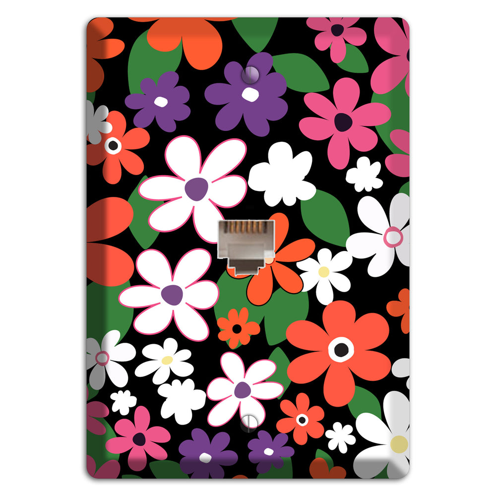 Hippie Flowers Phone Wallplate