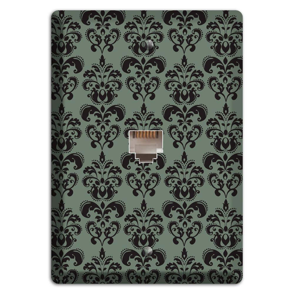 Moss Cartouche Half Drop Phone Wallplate