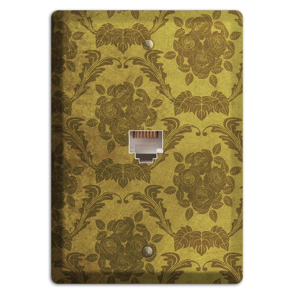 Pesto Vintage Rose Damask Phone Wallplate