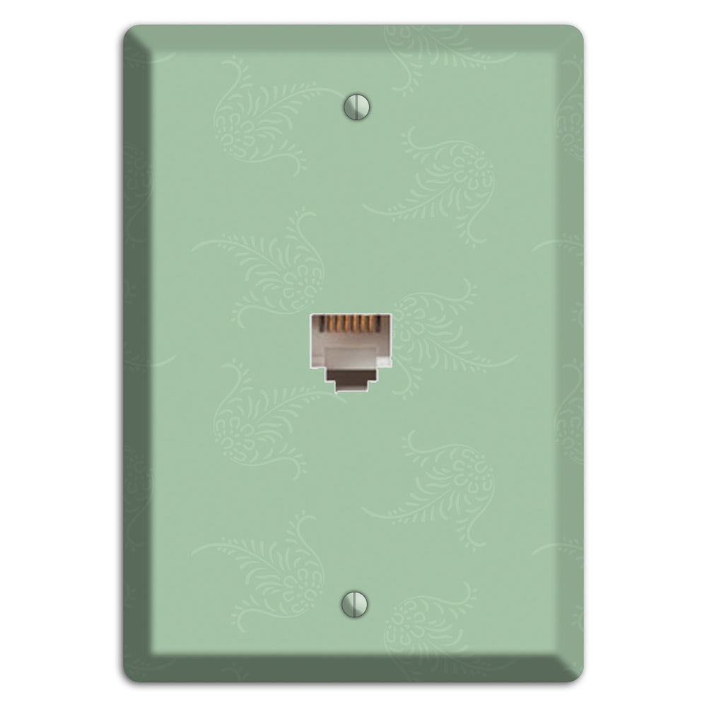 Sage Cartouche Phone Wallplate