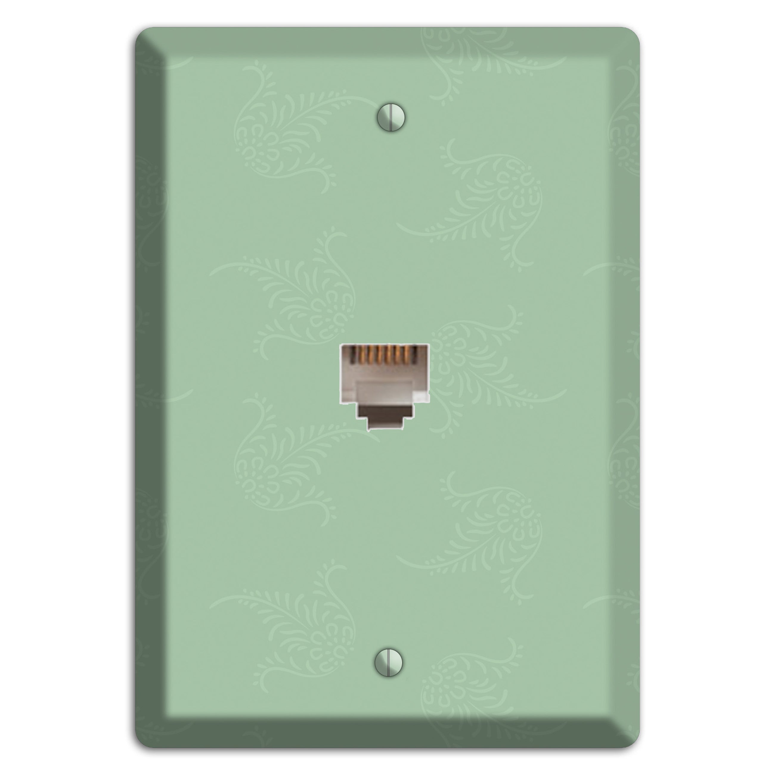 Sage Cartouche Phone Wallplate